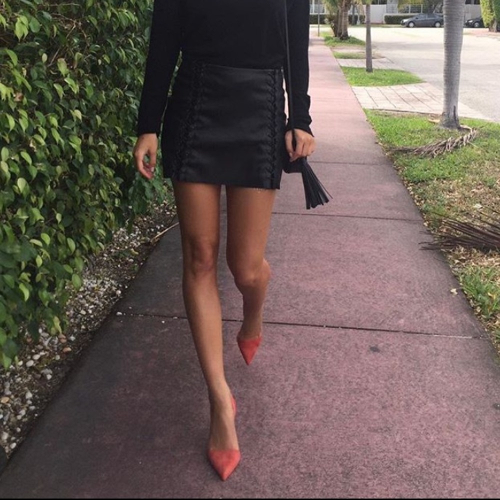 Zara faux leather skirt